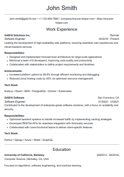 Resume template 2
